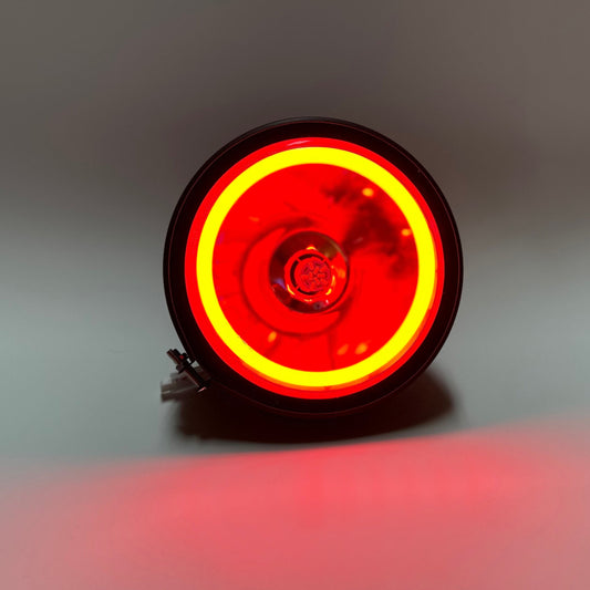 Deluxe Cruiser Headlight, Custom Bike Headlight, Red Color, Front