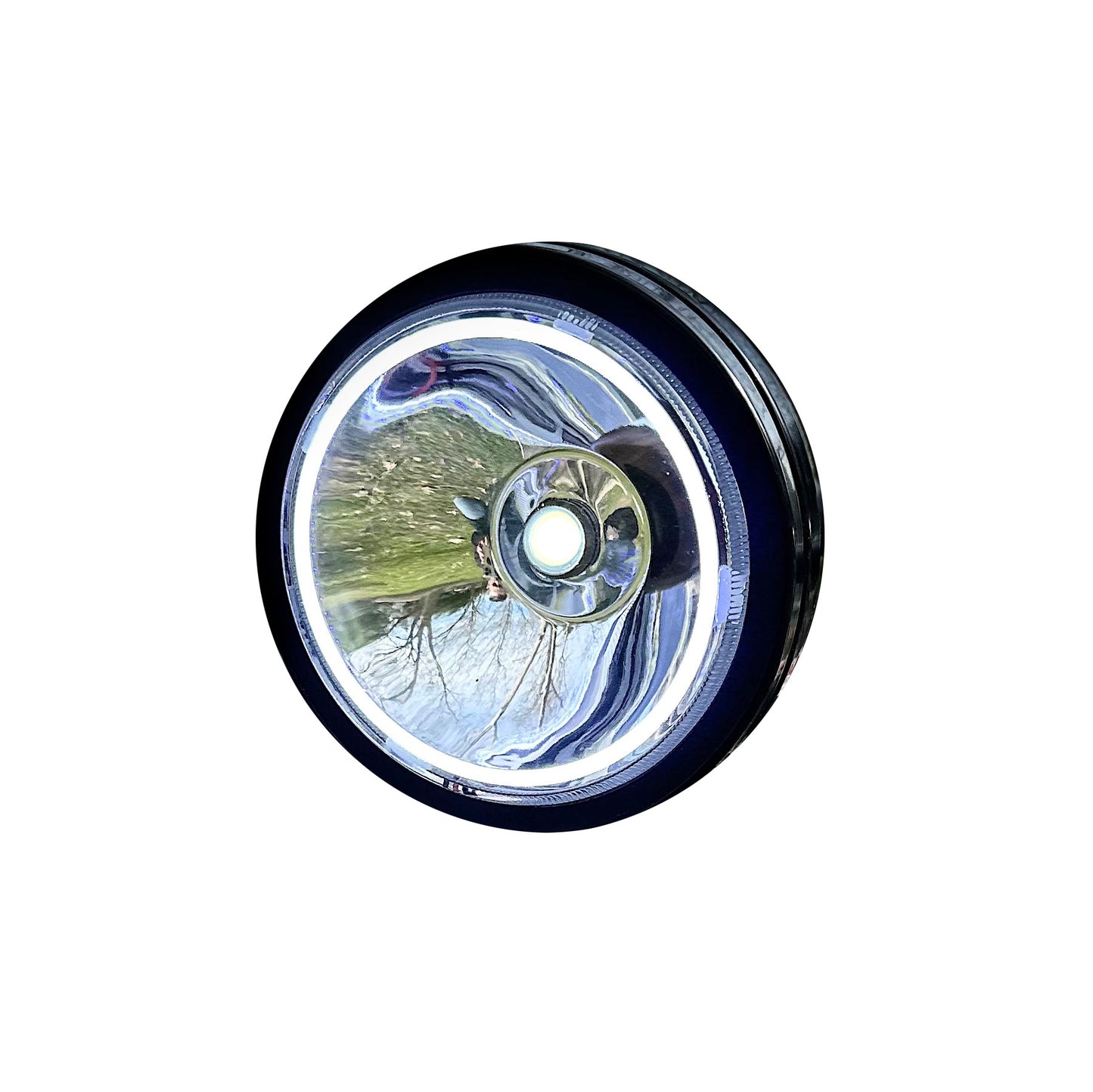 Deluxe Cruiser Headlight, Custom Bike Headlight, White Color, Front